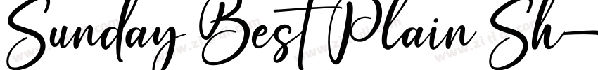 Sunday Best Plain Sh字体转换